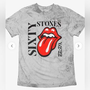ROLLING STONES SHORTSLEEVE T-SHIRT IN WASHED SMOKE GREY size medium